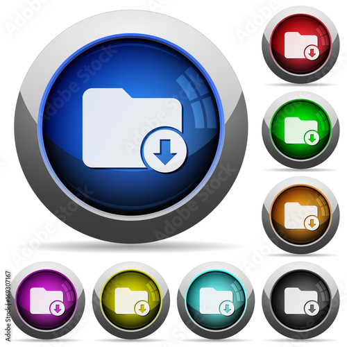 Move down directory round glossy buttons