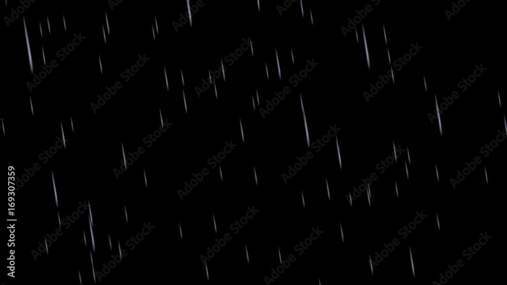 Light rain overlay – seamless loop animation.
Loop - Easy to key out the background or to add over your composition