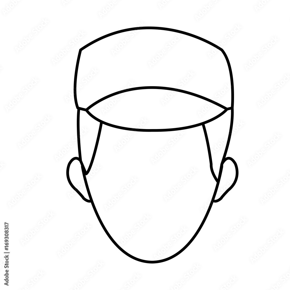 man face character people contour image vector illustration man face character people contour image vector illustration