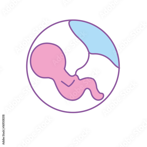 baby with umbilical cord inside mothers uterus