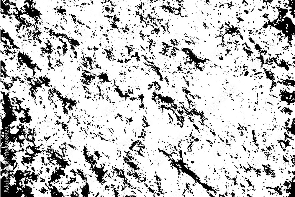 Grunge black and white scratched textured background. Abstract messy and distressed element. (vector)