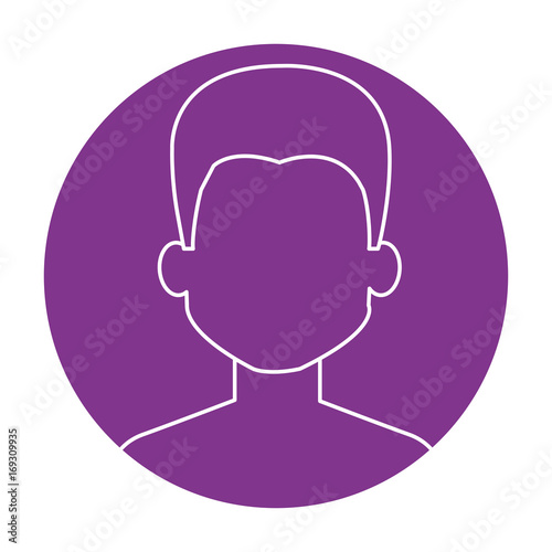 young man shirtless avatar character vector illustration design