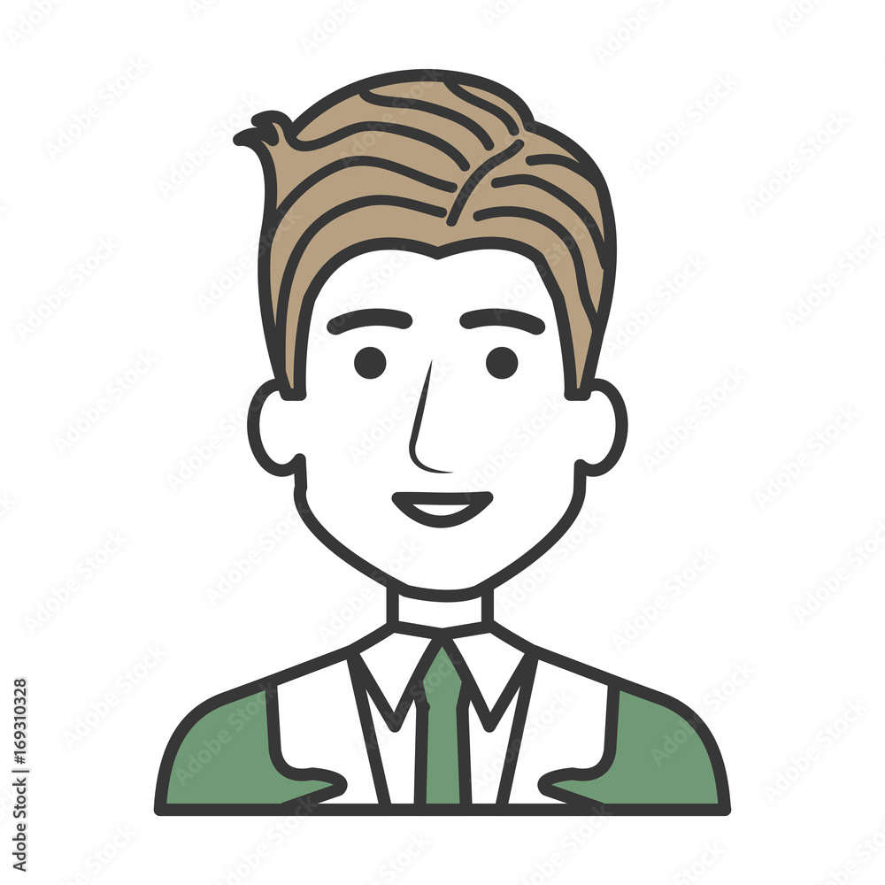 elegant businessman avatar character vector illustration design