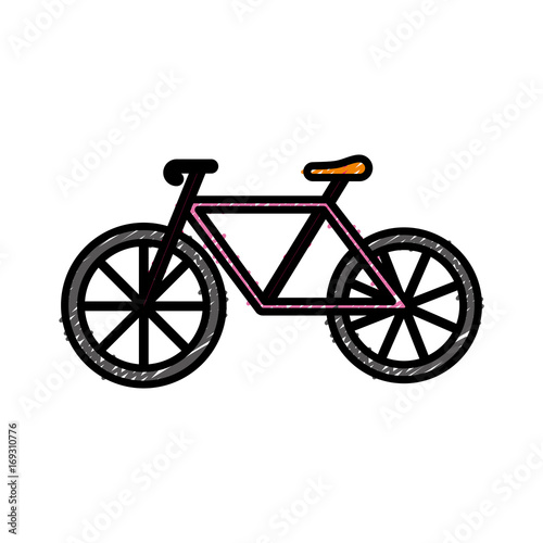 bicycle icon over white background vector illustration © djvstock