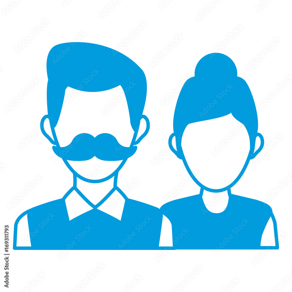delivery man and woman portrait people worker vector illustration delivery man and woman portrait people worker vector illustration
