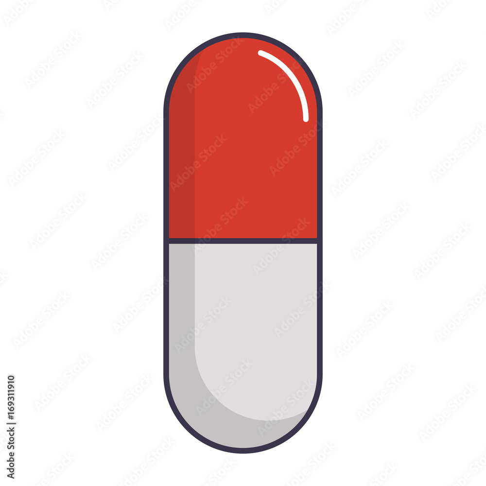 pill icon over white background vector illustration pill icon over white background vector illustration