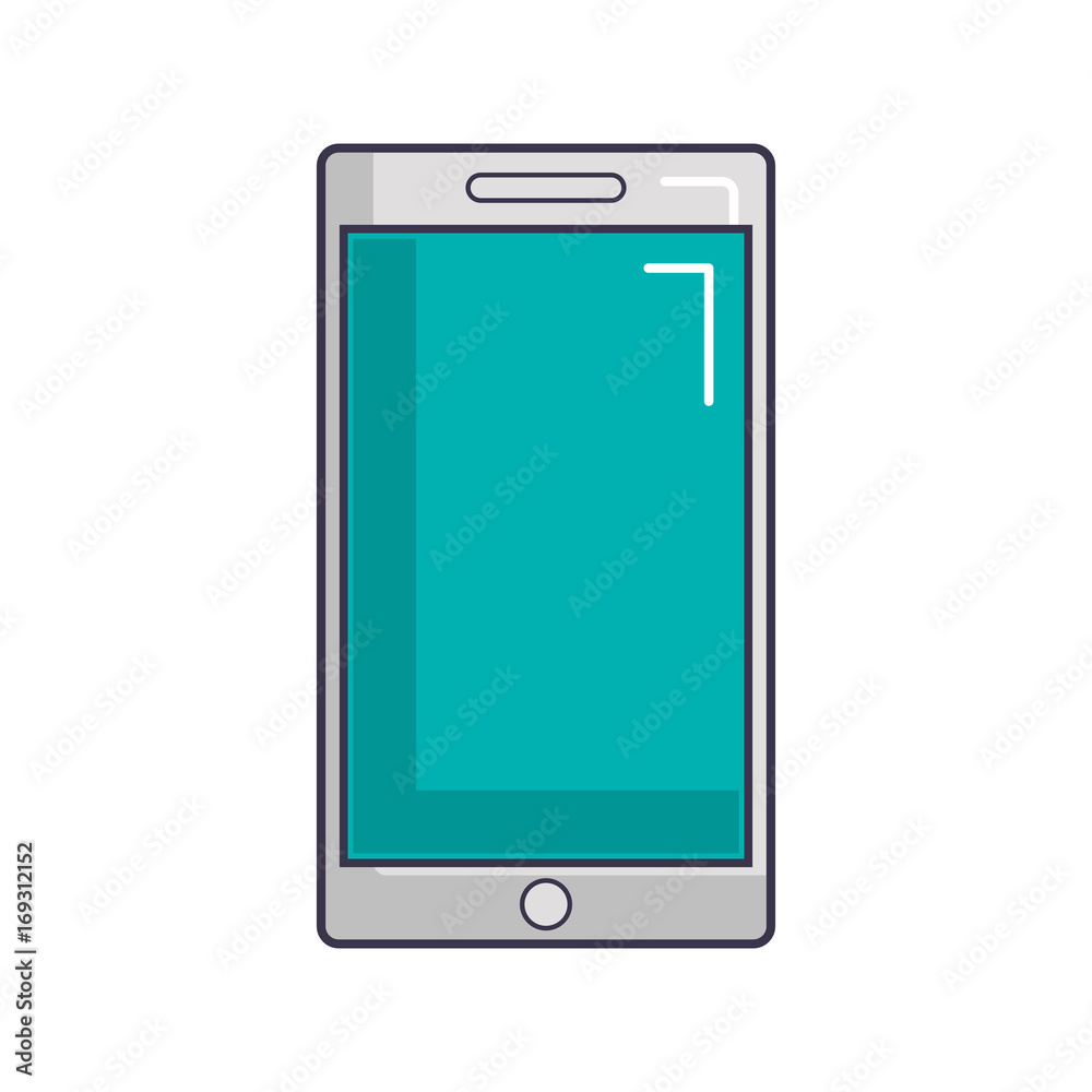 smartphone device icon over white background vector illustration smartphone device icon over white background vector illustration