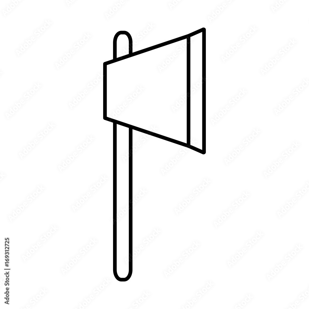 Fototapeta premium ax icon over white background vector illustration