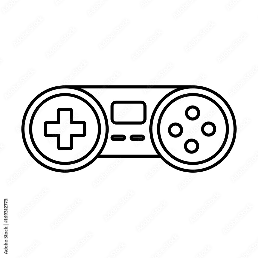 videogame controller icon over white background vector illustration