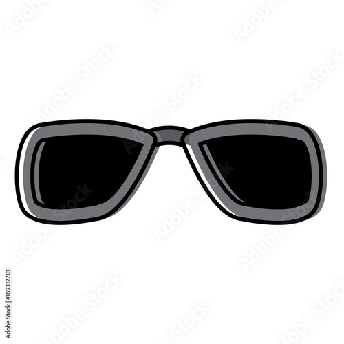 glasses accessory fashion object element frame icon vector illustration