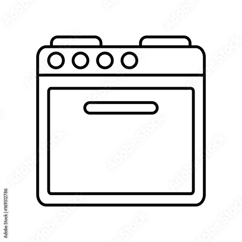 oven icon over white background vector illustration