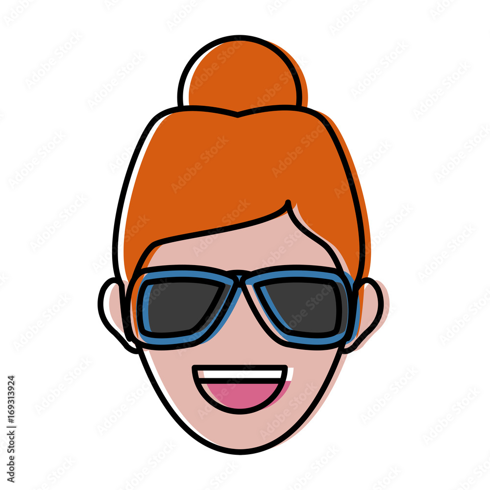 character woman head person image vector illustration character woman head person image vector illustration