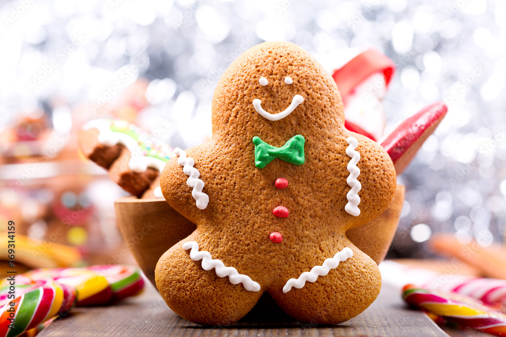 Christmas homemade gingerbread man