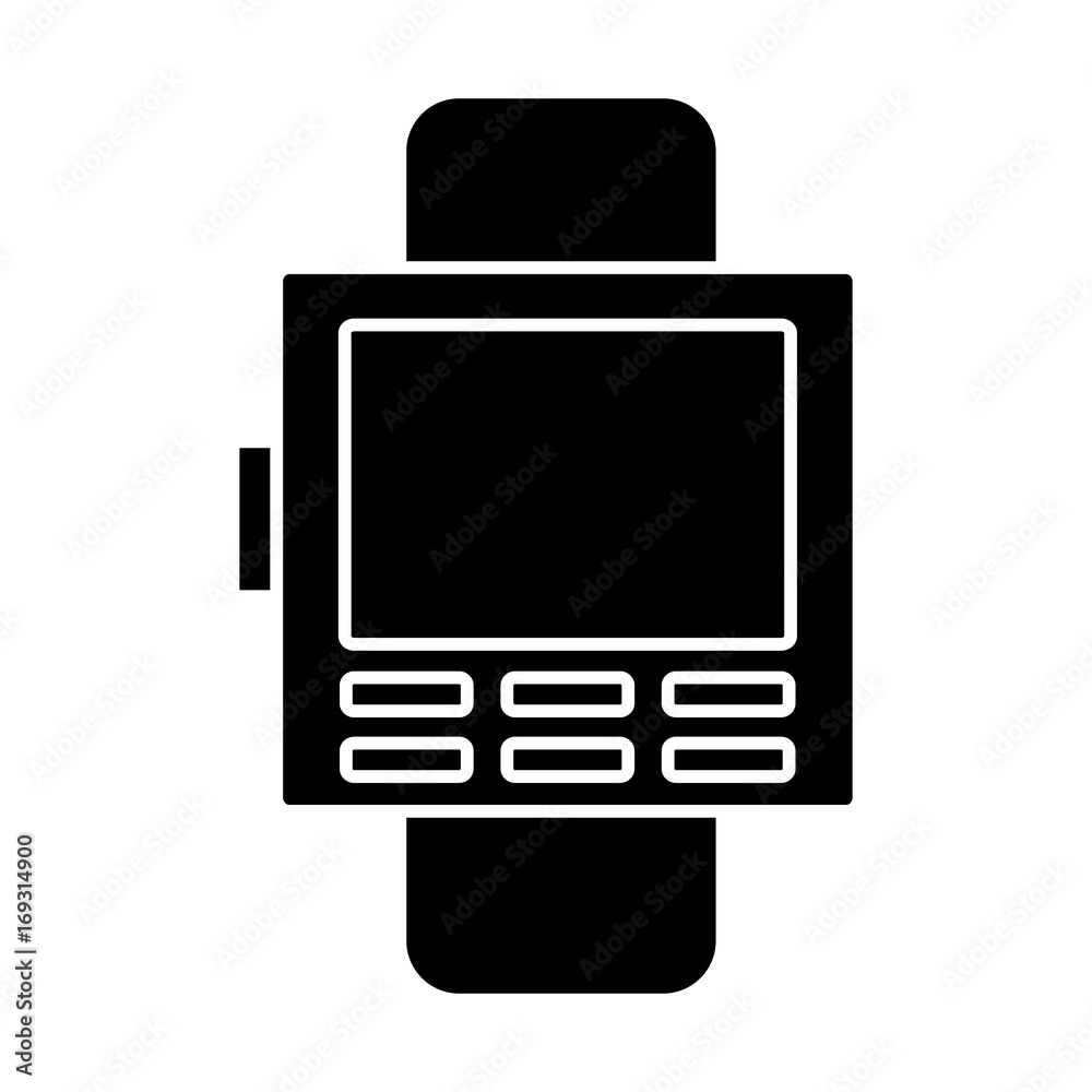 hand wrist watch bracelet square symbol vector illustration hand wrist watch bracelet square symbol vector illustration