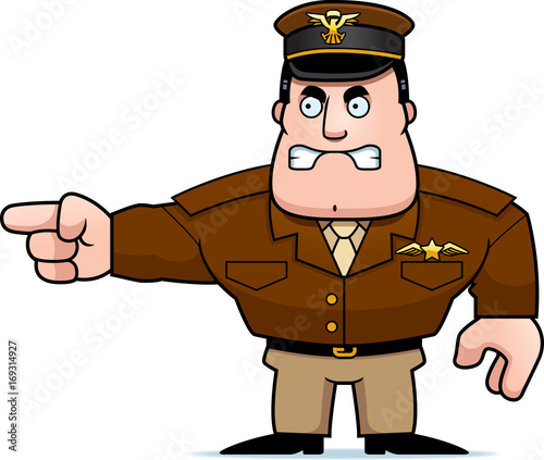 Cartoon Captain Pointing