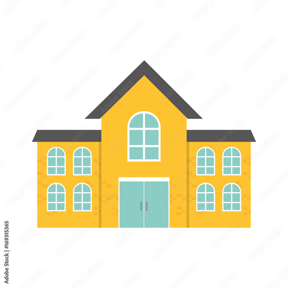 modern house icon over white background colorful design vector illustration