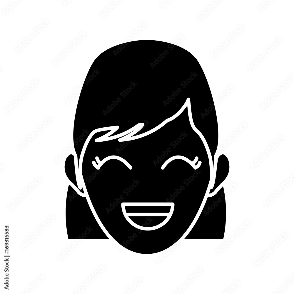 character woman head person image vector illustration character woman head person image vector illustration