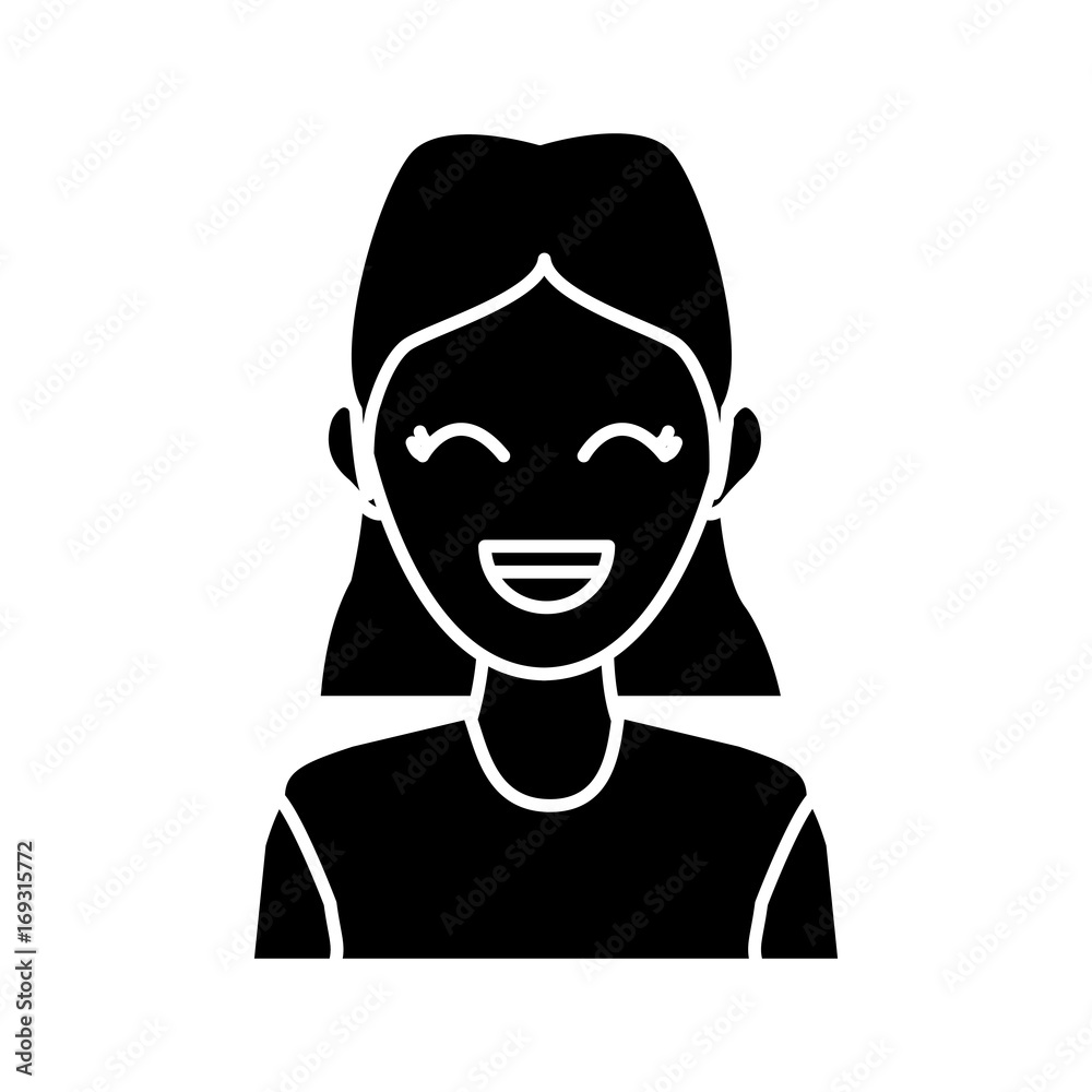 portrait woman character avatar employee icon vector illustration portrait woman character avatar employee icon vector illustration