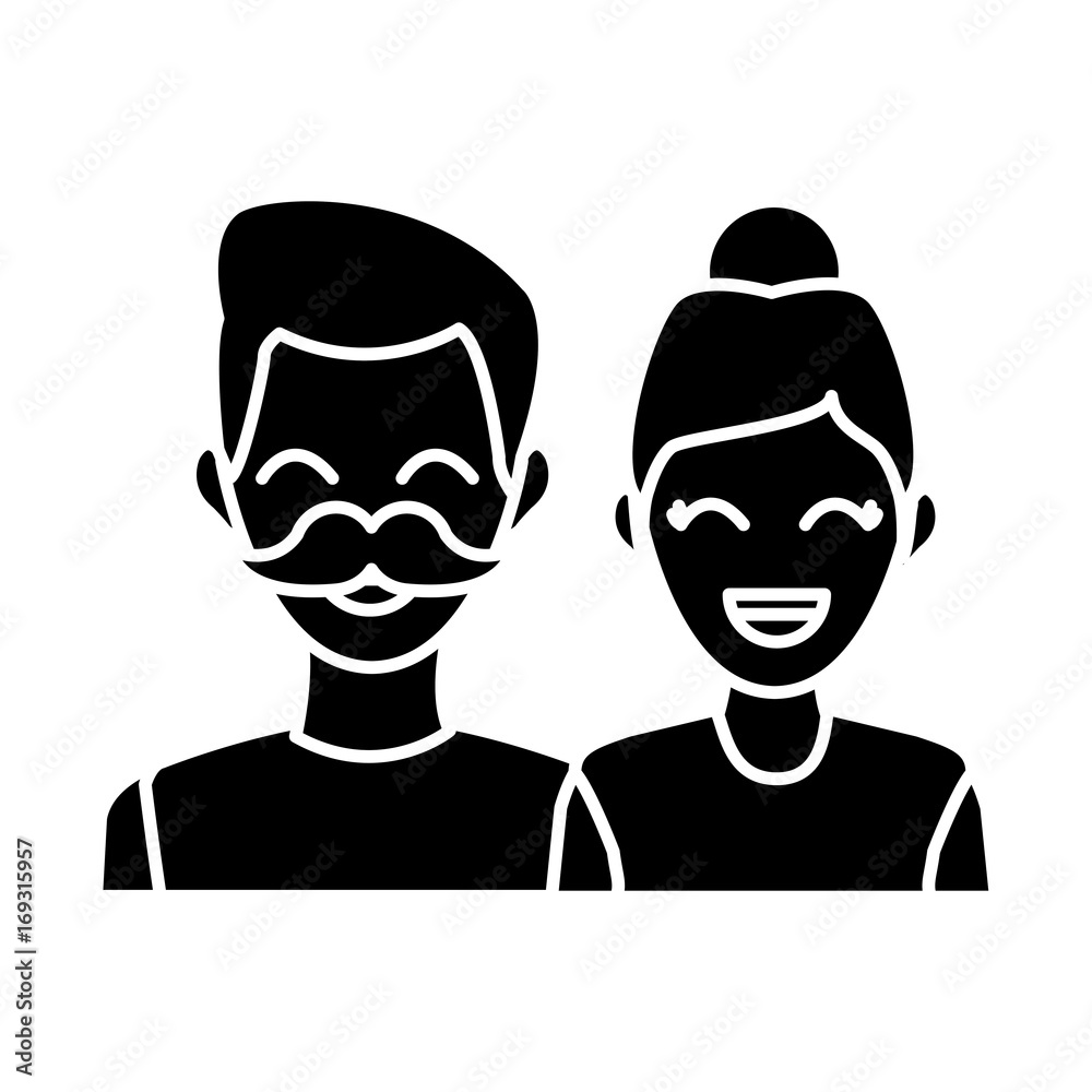 delivery man and woman portrait people worker vector illustration delivery man and woman portrait people worker vector illustration