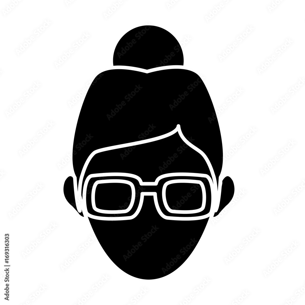 character woman head person profile image vector illustration character woman head person profile image vector illustration