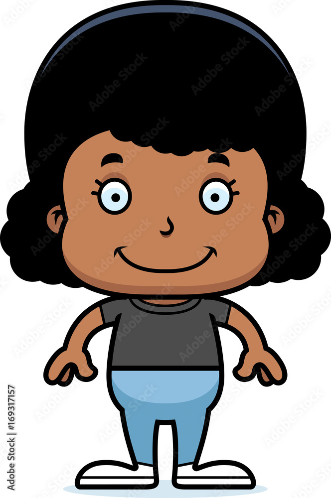 Cartoon Smiling Girl