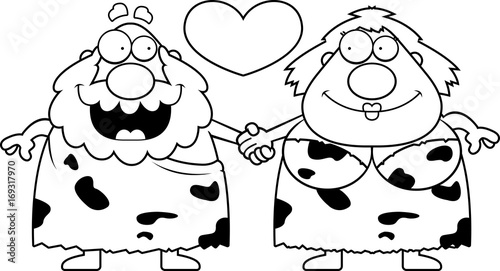 Cartoon Caveman Couple