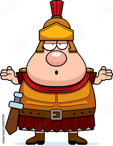 Confused Cartoon Roman Centurion