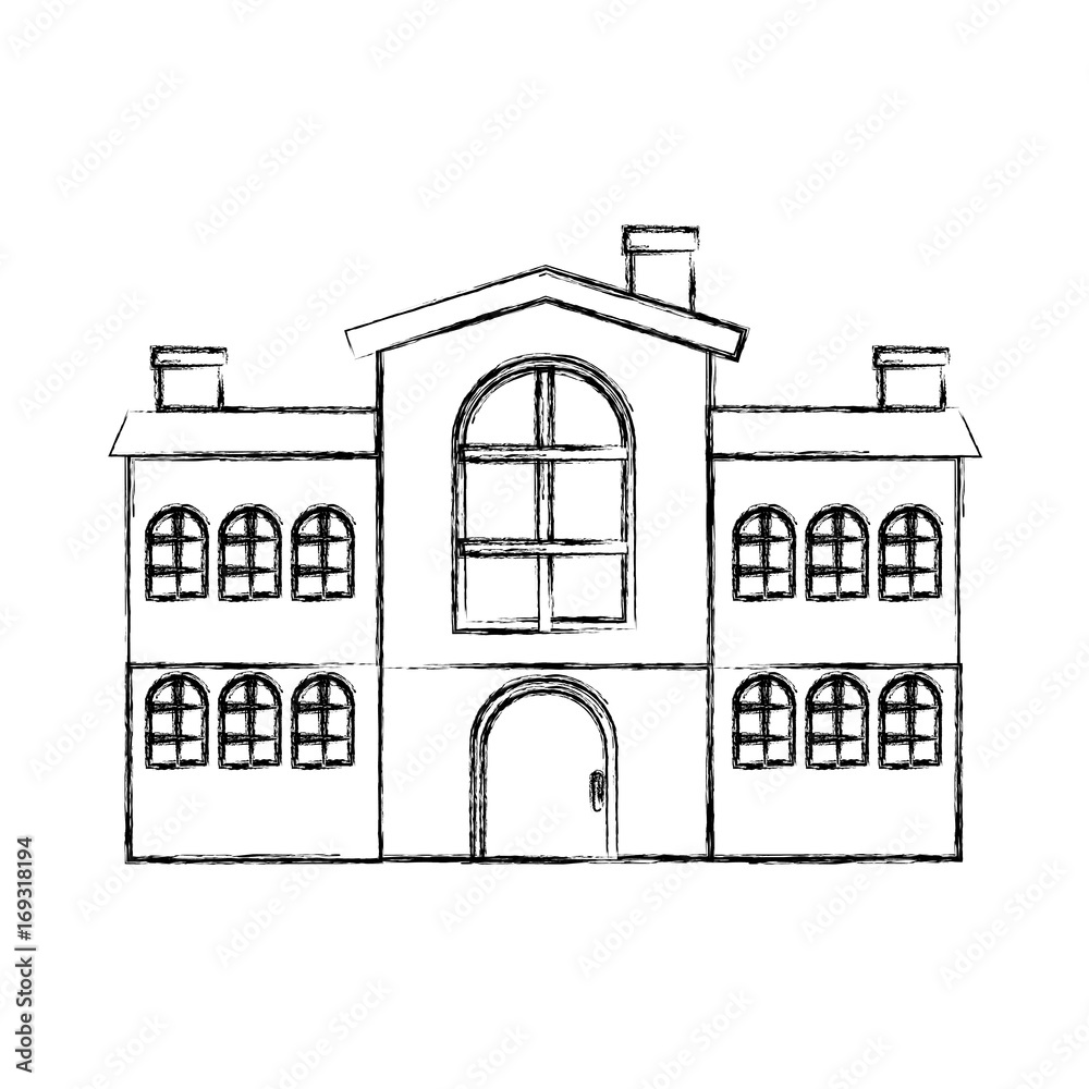 modern house icon over white background vector illustration modern house icon over white background vector illustration