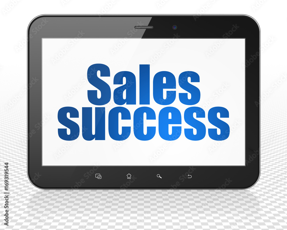 Marketing concept: Tablet Pc Computer with Sales Success on display Marketing concept: Tablet Pc Computer with Sales Success on display