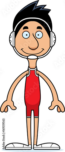 Cartoon Smiling Wrestler Man