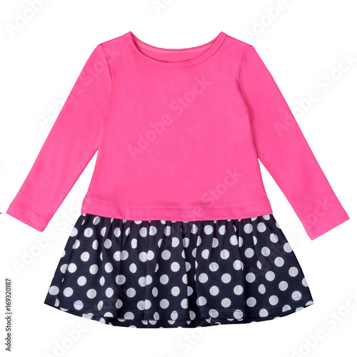 dress for girls of school age isolated on a white background