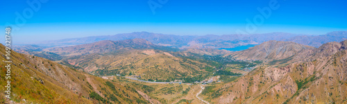 Mountain view - landscape of mounts in panorama format 