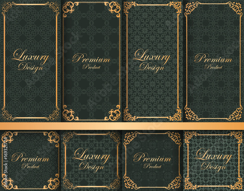 Set of vintage  frames border with beautiful filigree ornamental frame, decorative ornate vintage borders, retro element. Classic ornamental set of  vintage frames templates, borders and elements