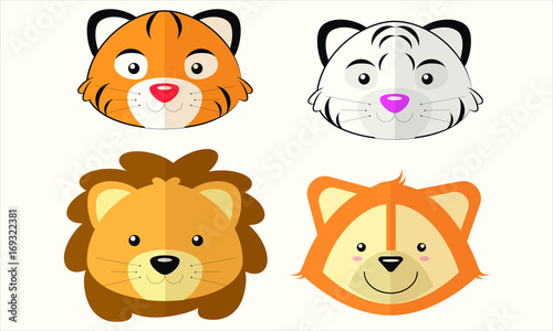 Animales Salvajes, tigres, León y Zorro