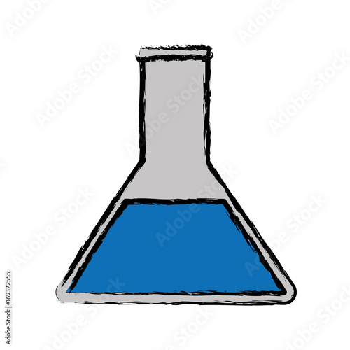 chemical flask icon over white background vector illustration © djvstock