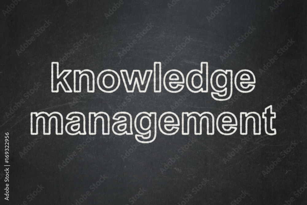Education concept: Knowledge Management on chalkboard background Education concept: Knowledge Management on chalkboard background