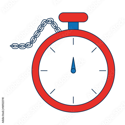 chronometer icon over white background vector illustration