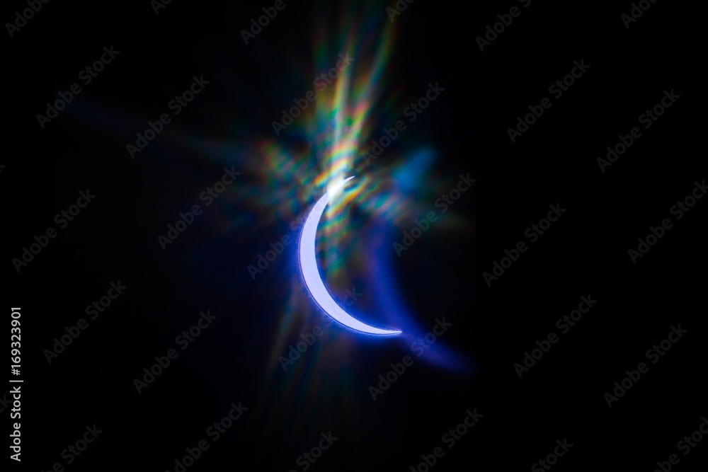 Obraz premium partial soalr eclipse over south carolina usa