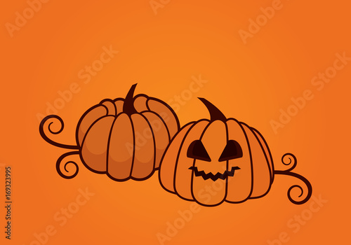 Halloween pumpkin vector. Pumpkin background for halloween