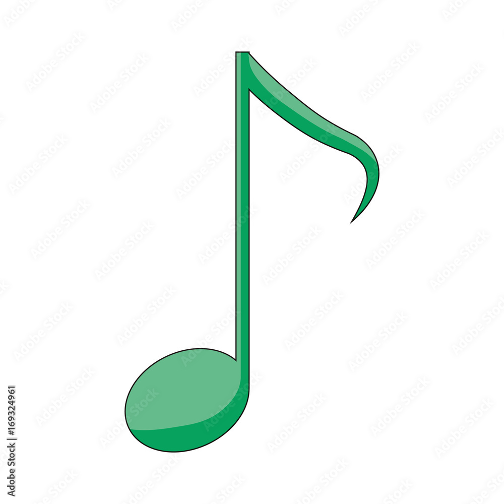musical note icon over white background vector illustration musical note icon over white background vector illustration