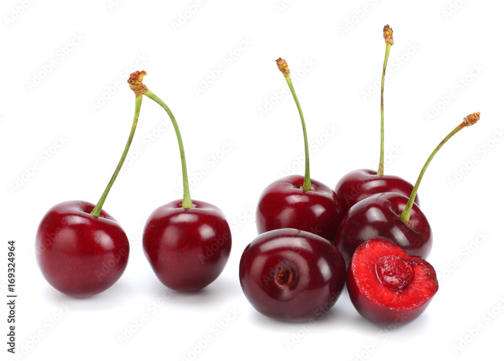 cherry isolated on white background. cherry isolated on white background.