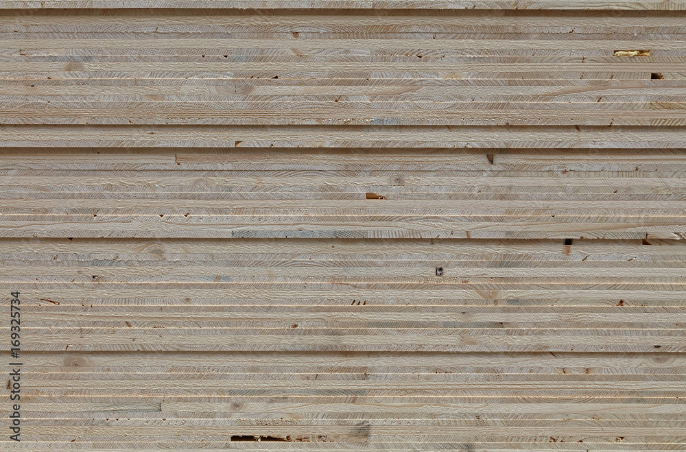 Obraz premium Background of wooden OSB board butt ends