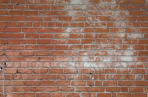 Rough brown brick wall background texture