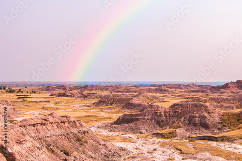 Obraz na plátně scenic view of Badlands National Park.