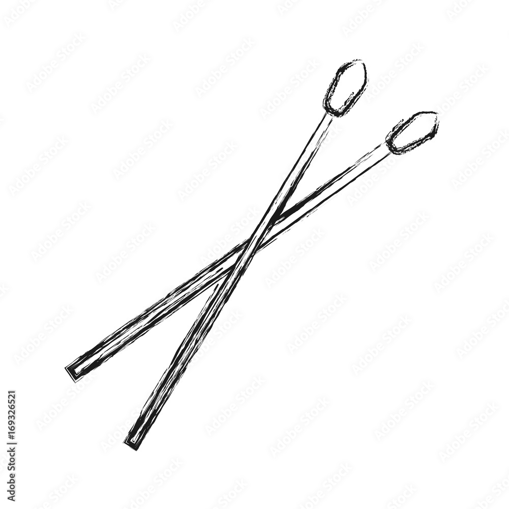 drumsticks icon over white background vector illustration drumsticks icon over white background vector illustration