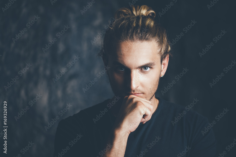 thoughtful handsome man thoughtful handsome man