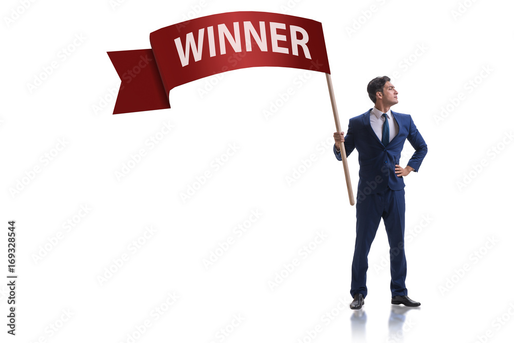 Businessman in winner business concept