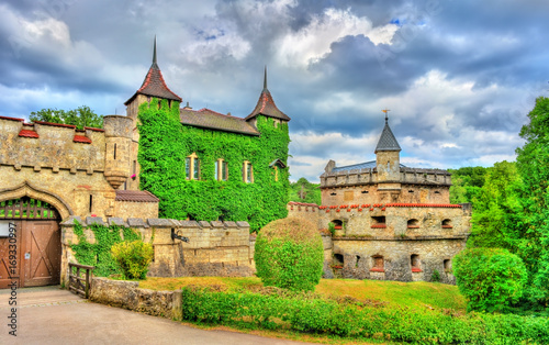 Entrance to Lichtenstein Castle in Baden-Wurttemberg  Germany