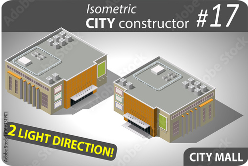 Modern isometric mall