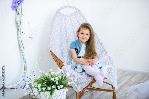 Cute little girl at home